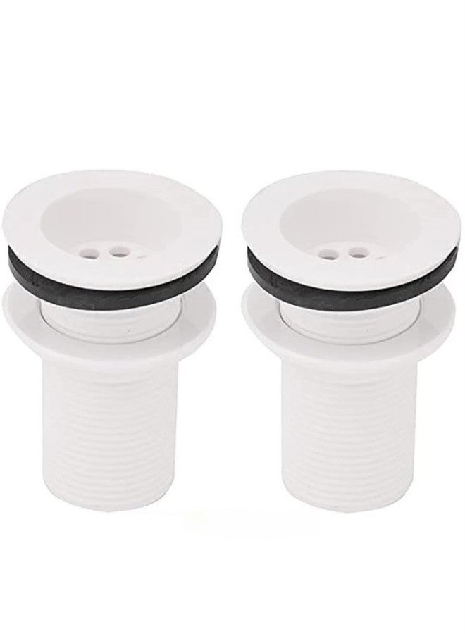 Well Set Waterproof Micro-Screw Adapter and Connector for Pipes, White Waste Coupling Wash Basin Drain Outlet/Washbasin Jali/Wash Basin Coupling Waste Coupling Cartridge Faucet (pack of 2) - Image 1
